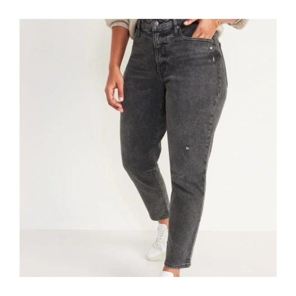 Old Navy Women’s Curvy High Rise O.G. Straight Jeans | Size 12 | Black